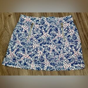 Lilly‎ Pulitzer Blue and Pink Swirl Mini Skirt